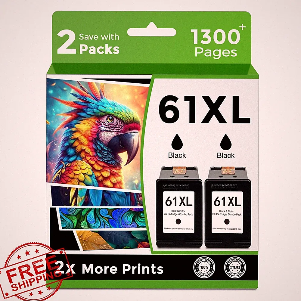 Skyink 61XL Black Ink Cartridge for HP Envy OfficeJet DeskJet 4500 Printers (...
