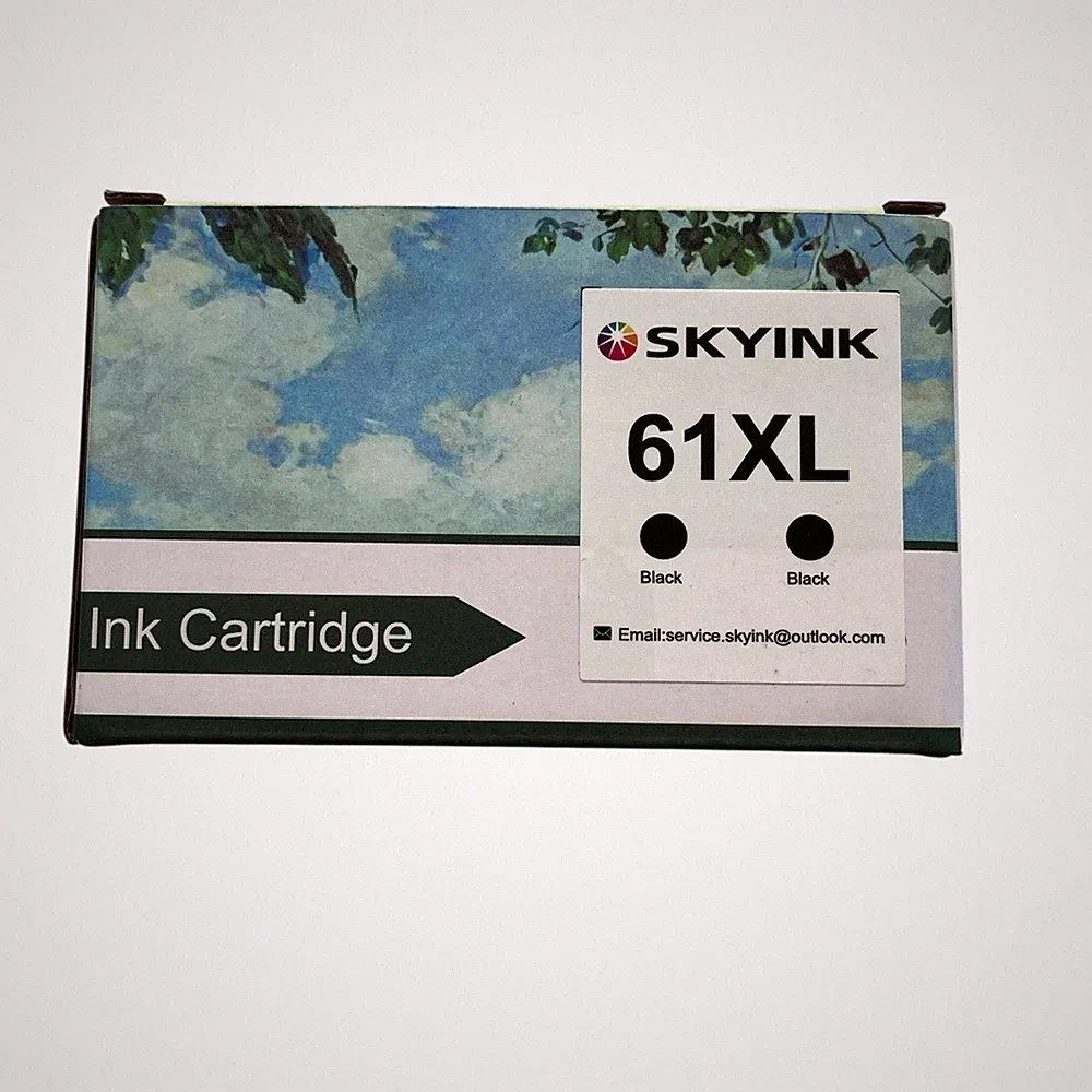 Skyink 61XL Black Ink Cartridge Replacement for HP- Set Of 2 New Sealed Exp 2/27